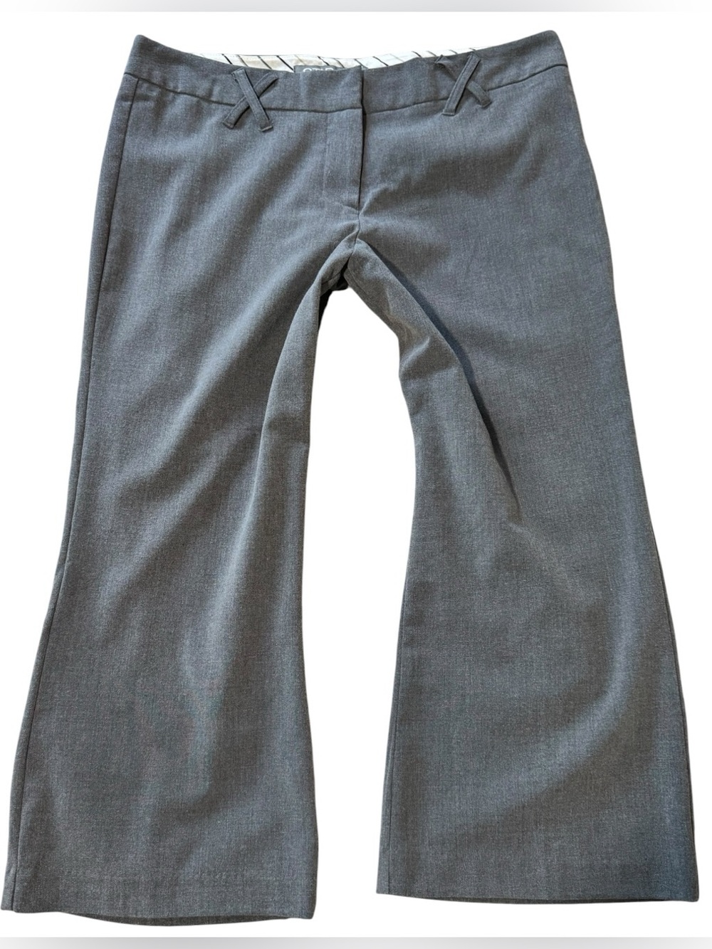 Star City Gray Cropped Flare Trousers Office Siren